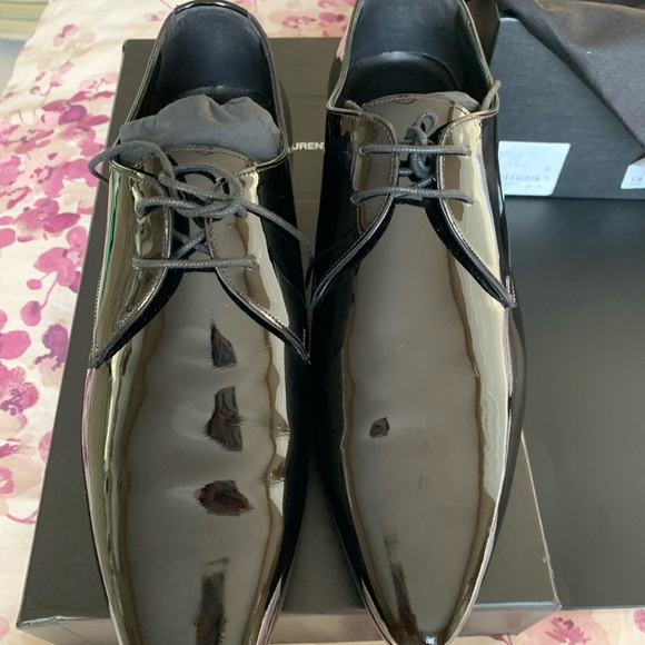 SOLD YSL Saint Laurent Mens Derby Dress Shoes - Picture 11 of 11